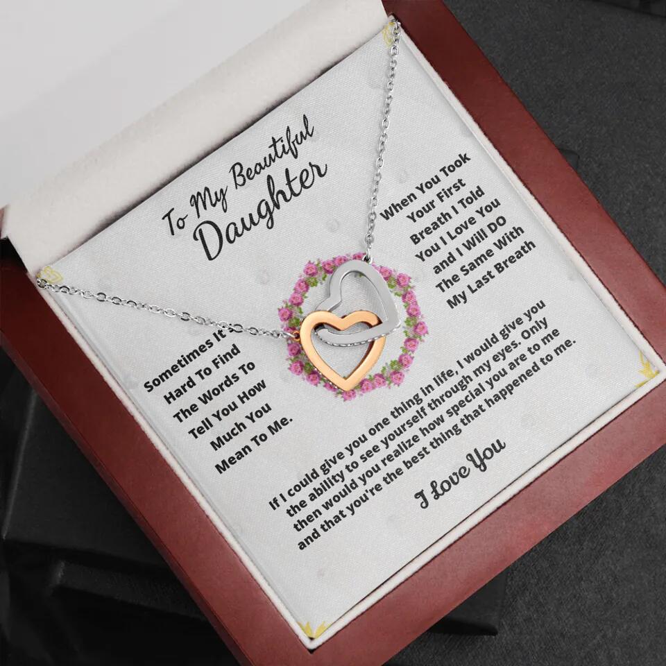 To My Beloved... Loveknot necklace with Personalized Message Card