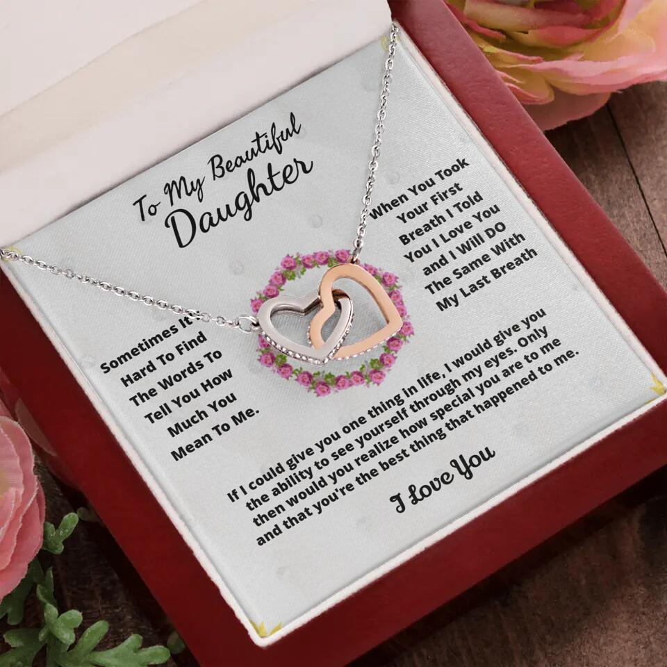 To My Beloved... Loveknot necklace with Personalized Message Card