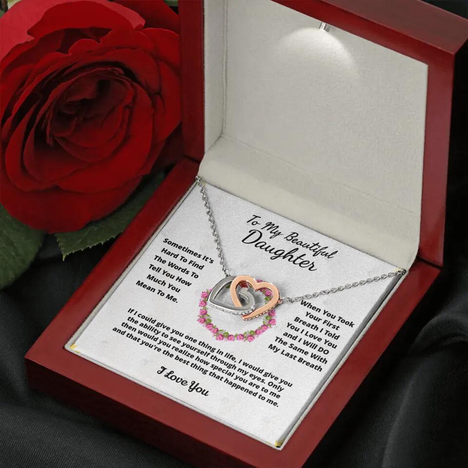 To My Beloved... Loveknot necklace with Personalized Message Card