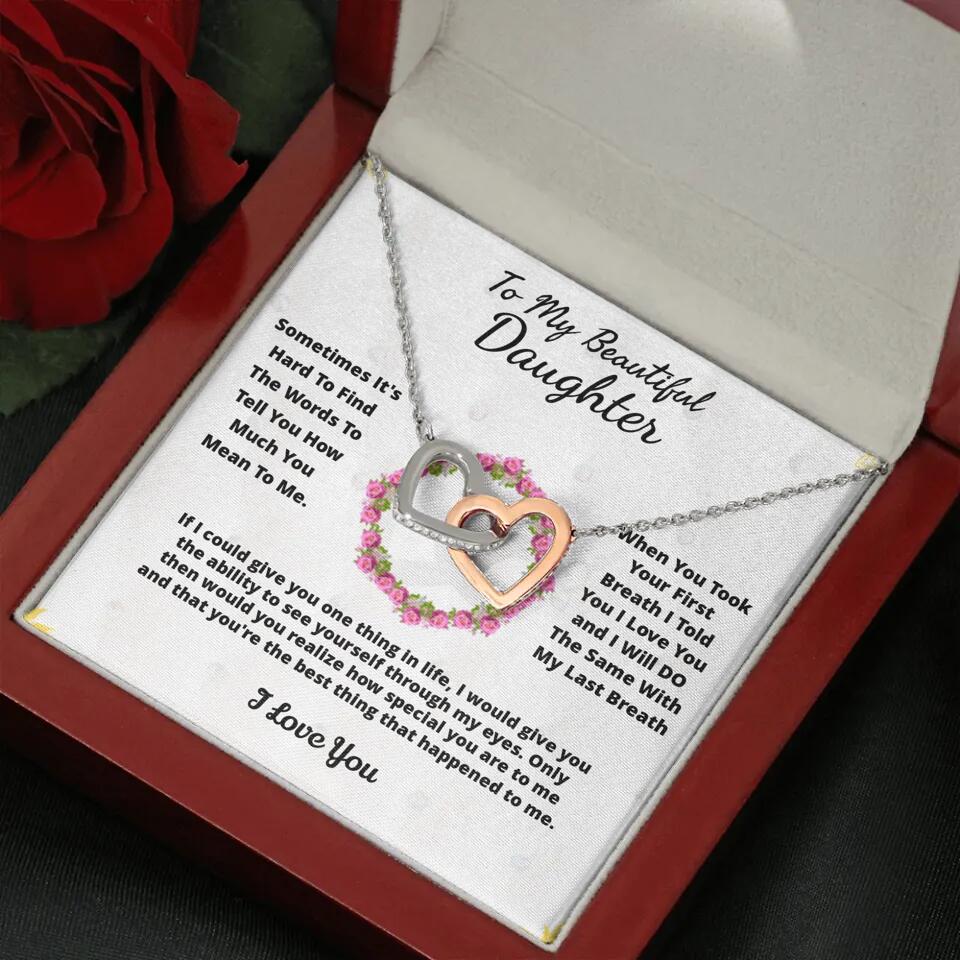 To My Beloved... Loveknot necklace with Personalized Message Card