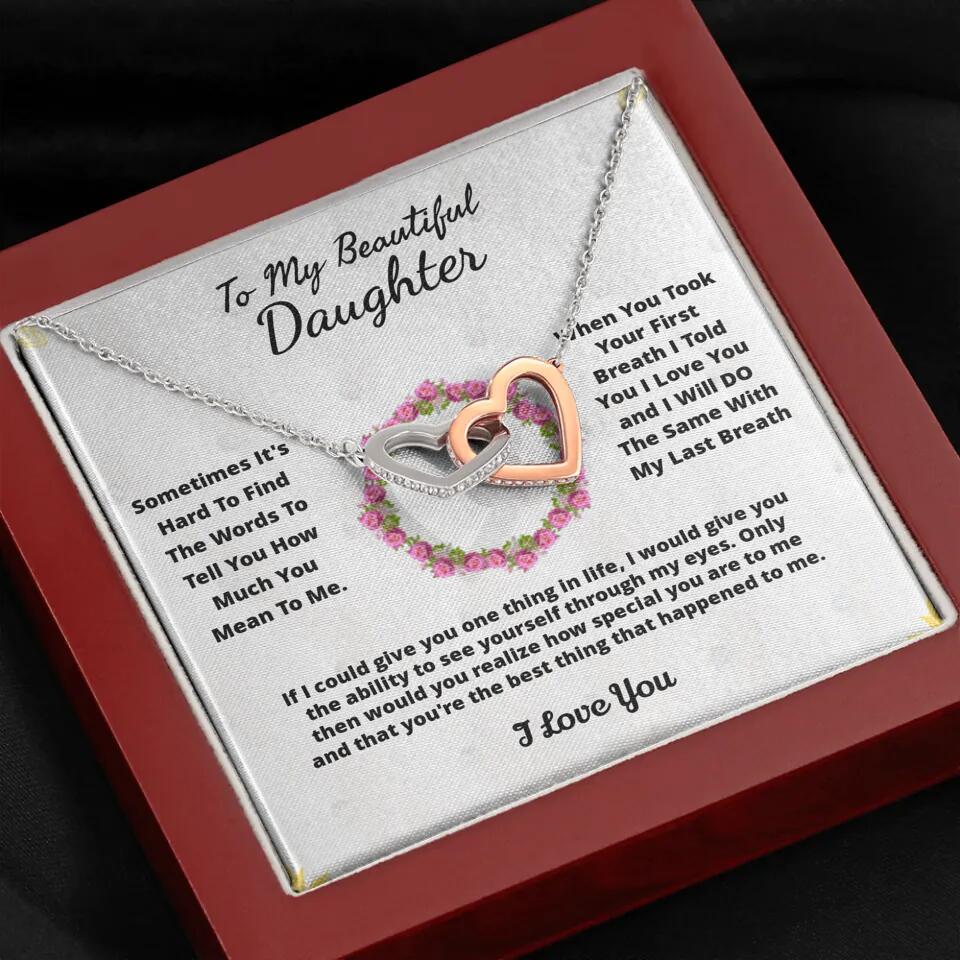 To My Beloved... Loveknot necklace with Personalized Message Card