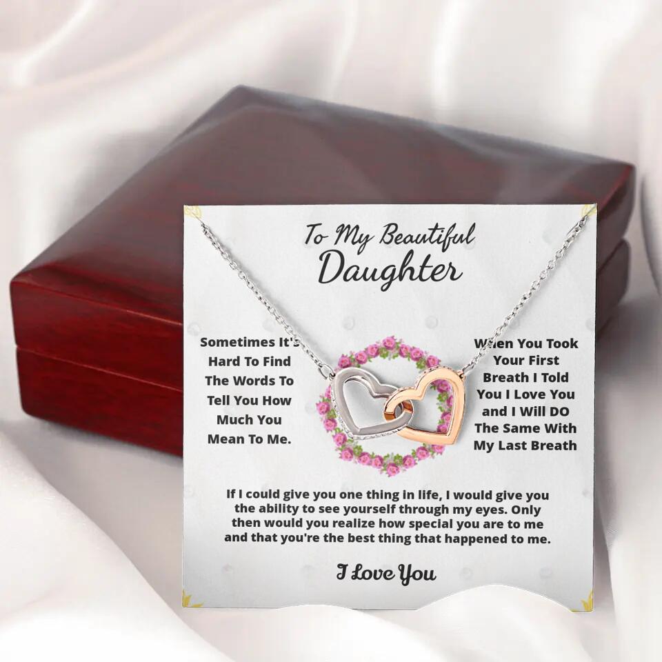 To My Beloved... Loveknot necklace with Personalized Message Card