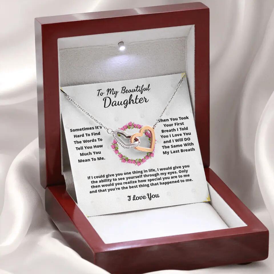 To My Beloved... Loveknot necklace with Personalized Message Card