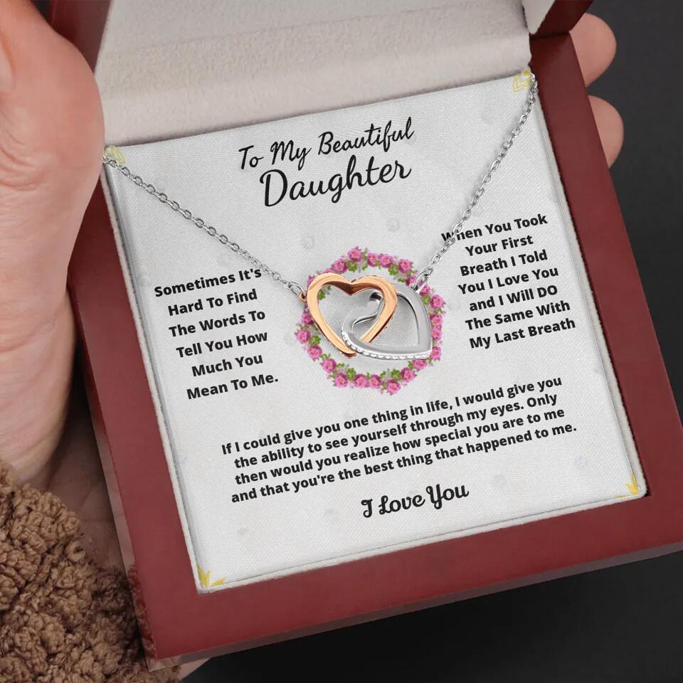 To My Beloved... Loveknot necklace with Personalized Message Card