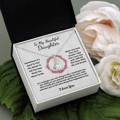 To My Beloved... Loveknot necklace with Personalized Message Card