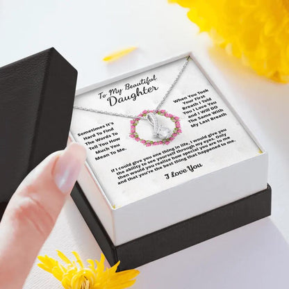 To My Beloved... Loveknot necklace with Personalized Message Card