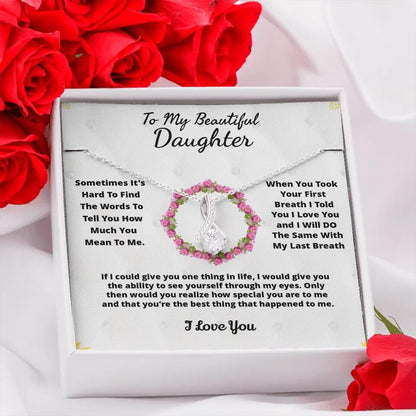 To My Beloved... Loveknot necklace with Personalized Message Card