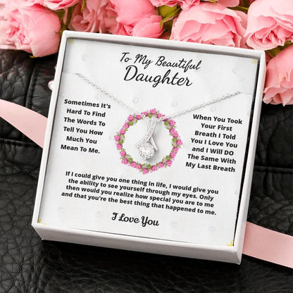 To My Beloved... Loveknot necklace with Personalized Message Card