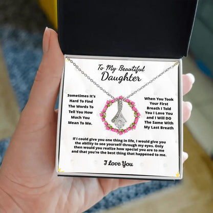 To My Beloved... Loveknot necklace with Personalized Message Card