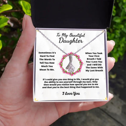 To My Beloved... Loveknot necklace with Personalized Message Card