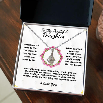 To My Beloved... Loveknot necklace with Personalized Message Card