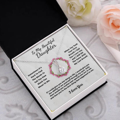 To My Beloved... Loveknot necklace with Personalized Message Card