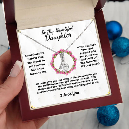 To My Beloved... Loveknot necklace with Personalized Message Card