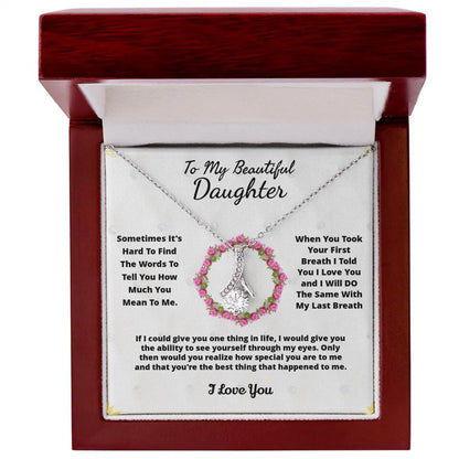 To My Beloved... Loveknot necklace with Personalized Message Card