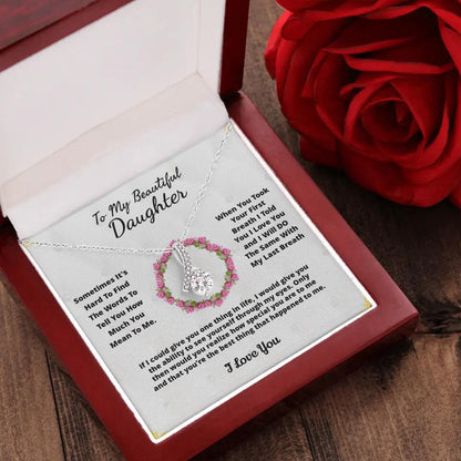 To My Beloved... Loveknot necklace with Personalized Message Card