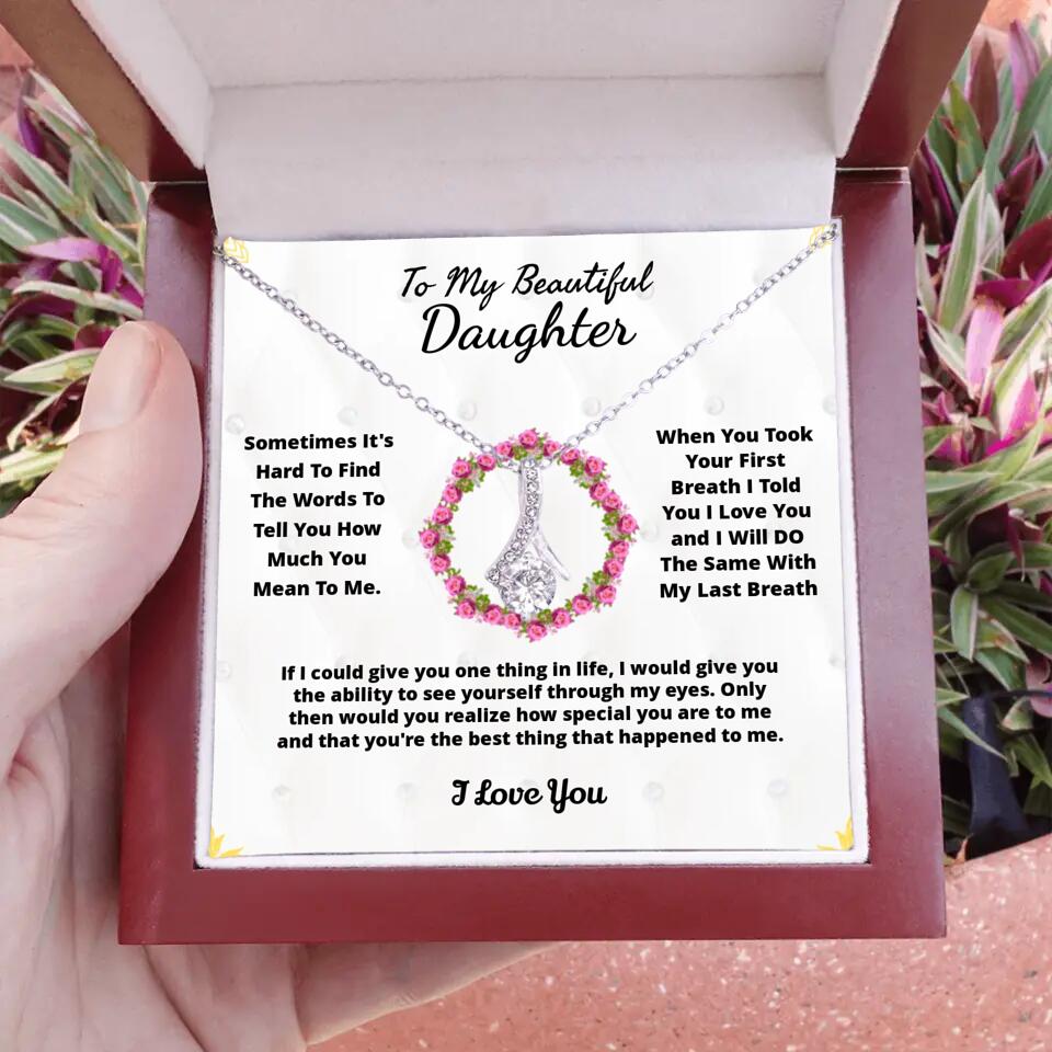 To My Beloved... Loveknot necklace with Personalized Message Card