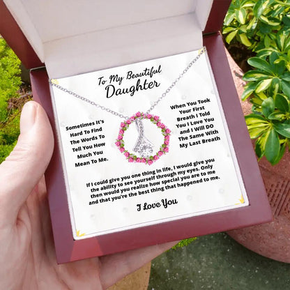 To My Beloved... Loveknot necklace with Personalized Message Card