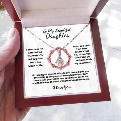 To My Beloved... Loveknot necklace with Personalized Message Card