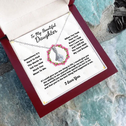 To My Beloved... Loveknot necklace with Personalized Message Card