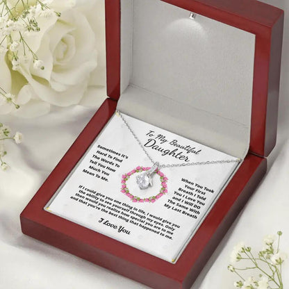 To My Beloved... Loveknot necklace with Personalized Message Card