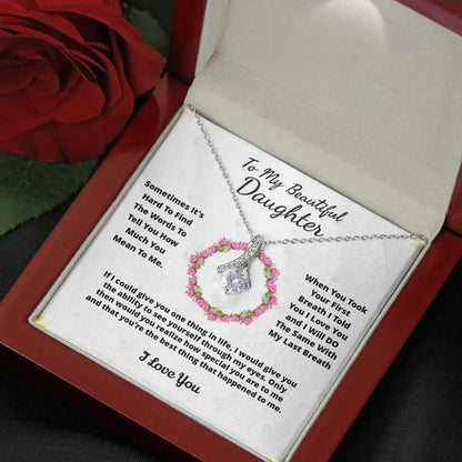 To My Beloved... Loveknot necklace with Personalized Message Card