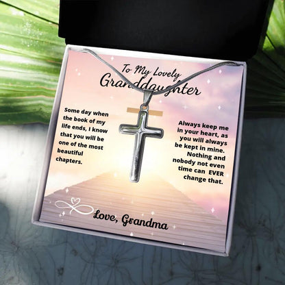 To My Beloved...Cross Necklace With Personalized Message Card