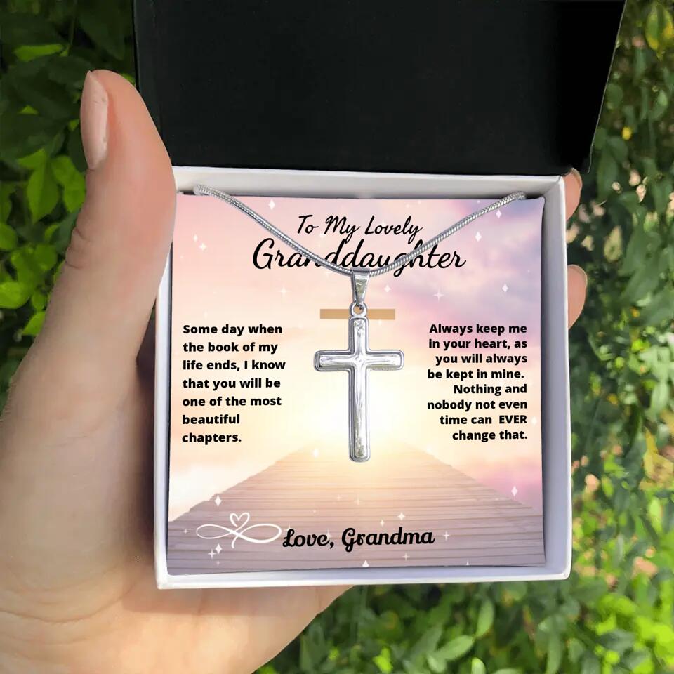 To My Beloved...Cross Necklace With Personalized Message Card