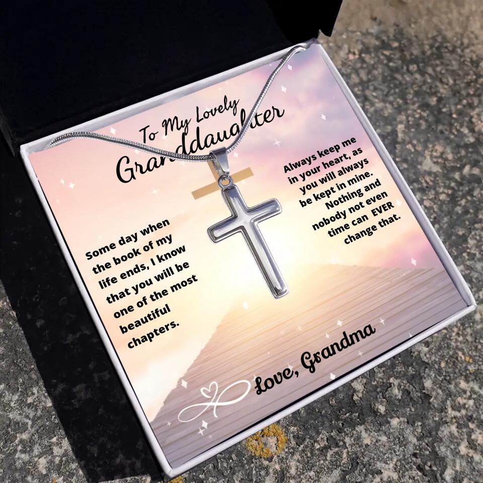 To My Beloved...Cross Necklace With Personalized Message Card