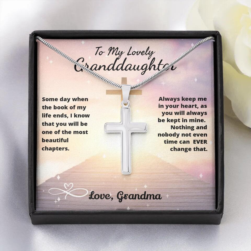 To My Beloved...Cross Necklace With Personalized Message Card