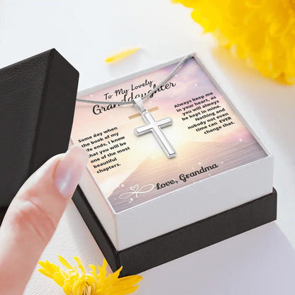 To My Beloved...Cross Necklace With Personalized Message Card