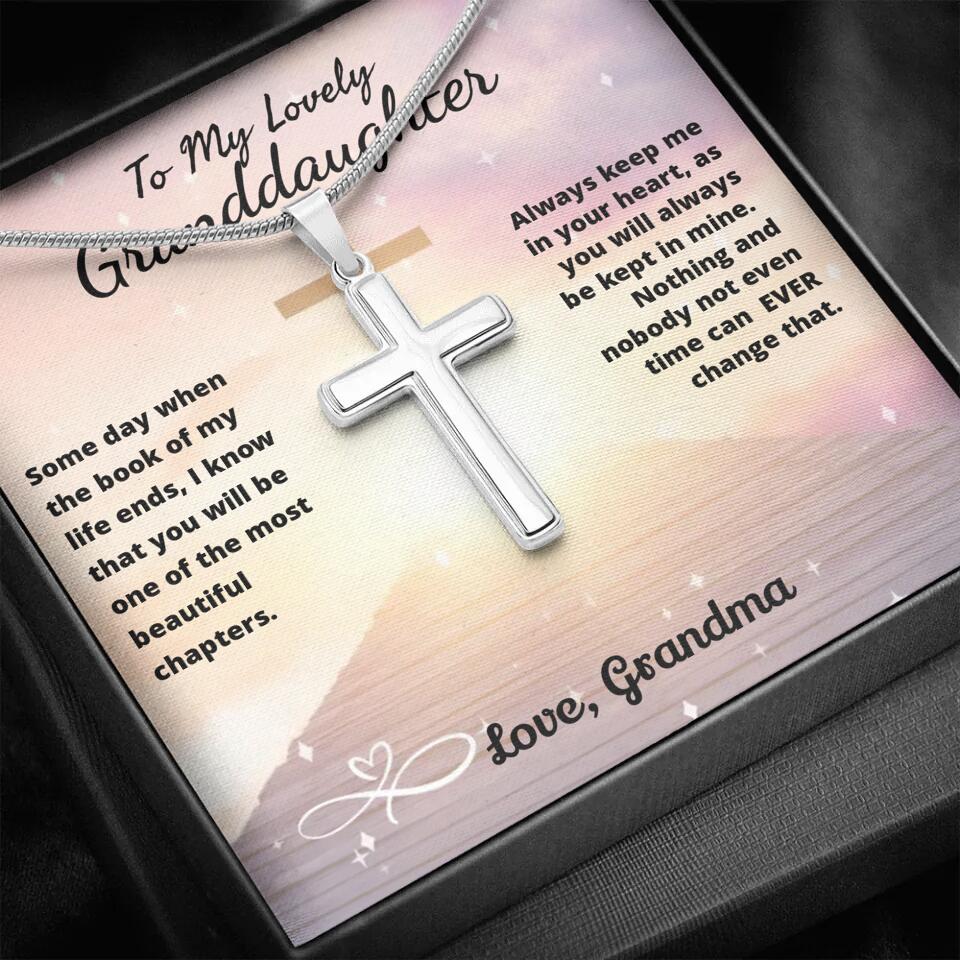 To My Beloved...Cross Necklace With Personalized Message Card