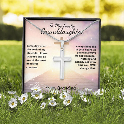 To My Beloved...Cross Necklace With Personalized Message Card