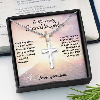 To My Beloved...Cross Necklace With Personalized Message Card