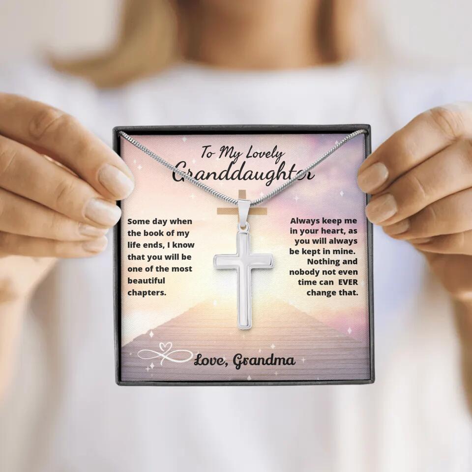 To My Beloved...Cross Necklace With Personalized Message Card