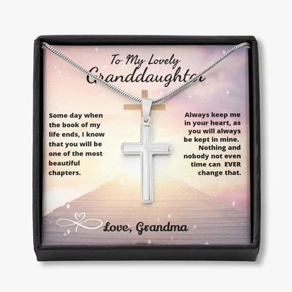 To My Beloved...Cross Necklace With Personalized Message Card