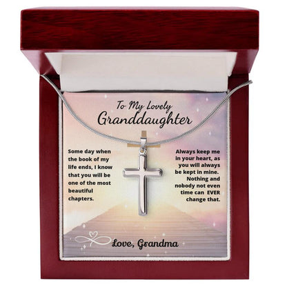 To My Beloved...Cross Necklace With Personalized Message Card