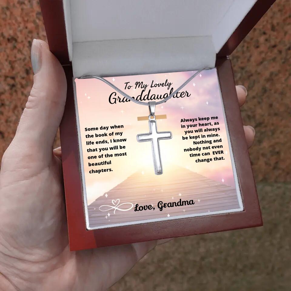 To My Beloved...Cross Necklace With Personalized Message Card