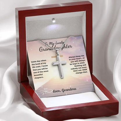 To My Beloved...Cross Necklace With Personalized Message Card