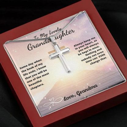 To My Beloved...Cross Necklace With Personalized Message Card