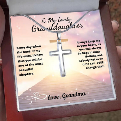 To My Beloved...Cross Necklace With Personalized Message Card