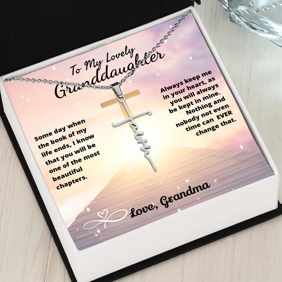 To My Beloved...Cross Necklace With Personalized Message Card