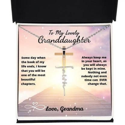 To My Beloved...Cross Necklace With Personalized Message Card