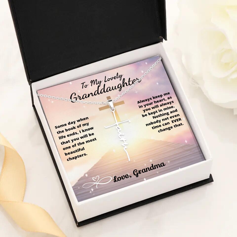 To My Beloved...Cross Necklace With Personalized Message Card