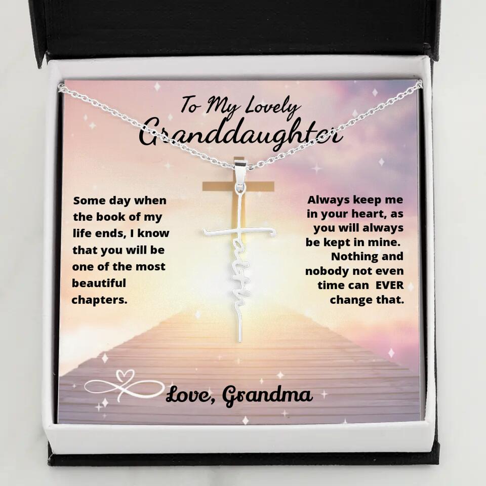 To My Beloved...Cross Necklace With Personalized Message Card