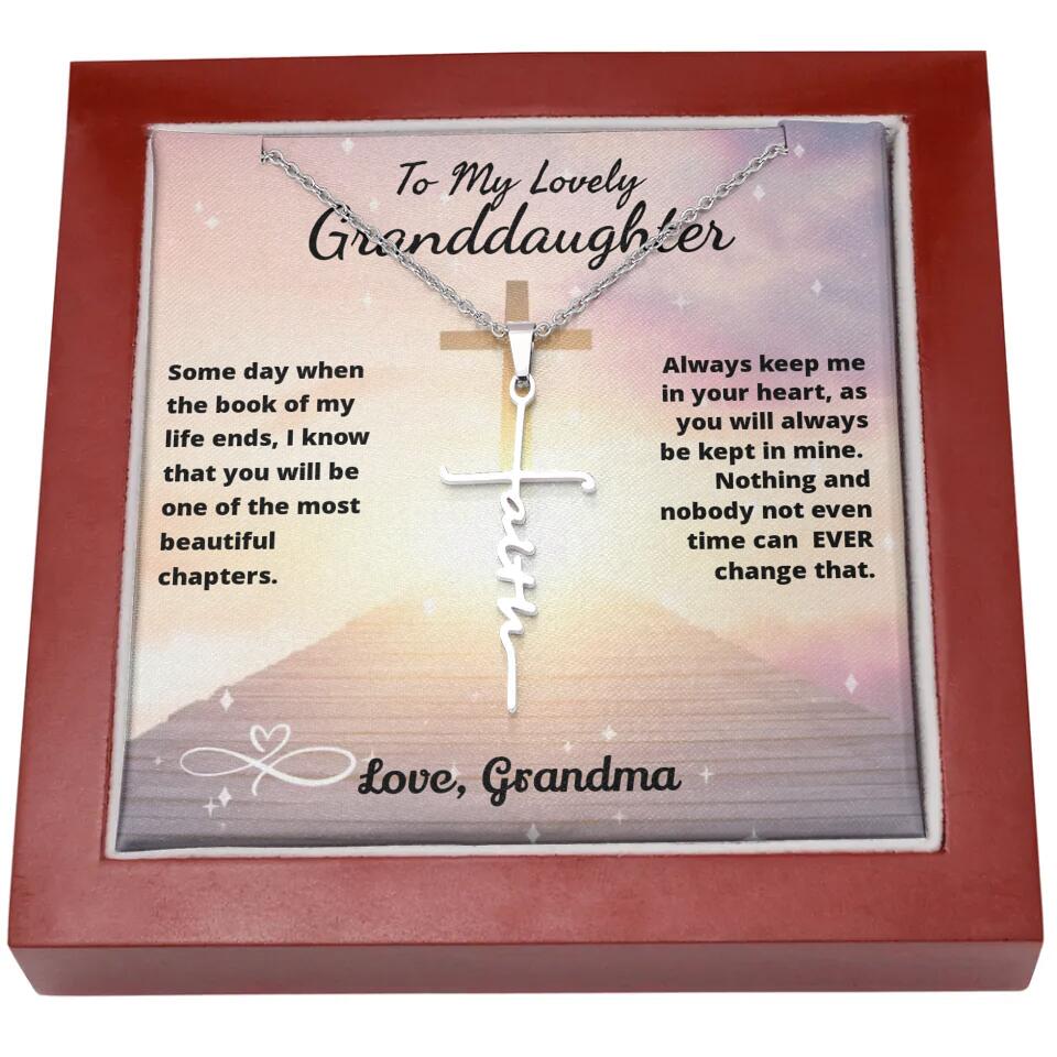 To My Beloved...Cross Necklace With Personalized Message Card