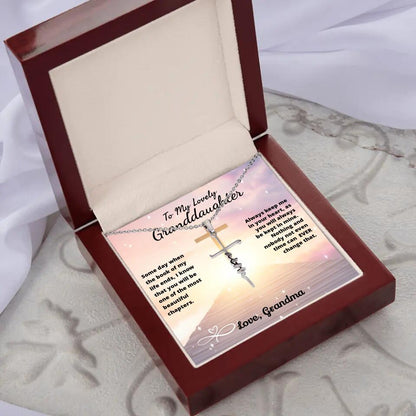 To My Beloved...Cross Necklace With Personalized Message Card