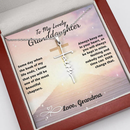 To My Beloved...Cross Necklace With Personalized Message Card