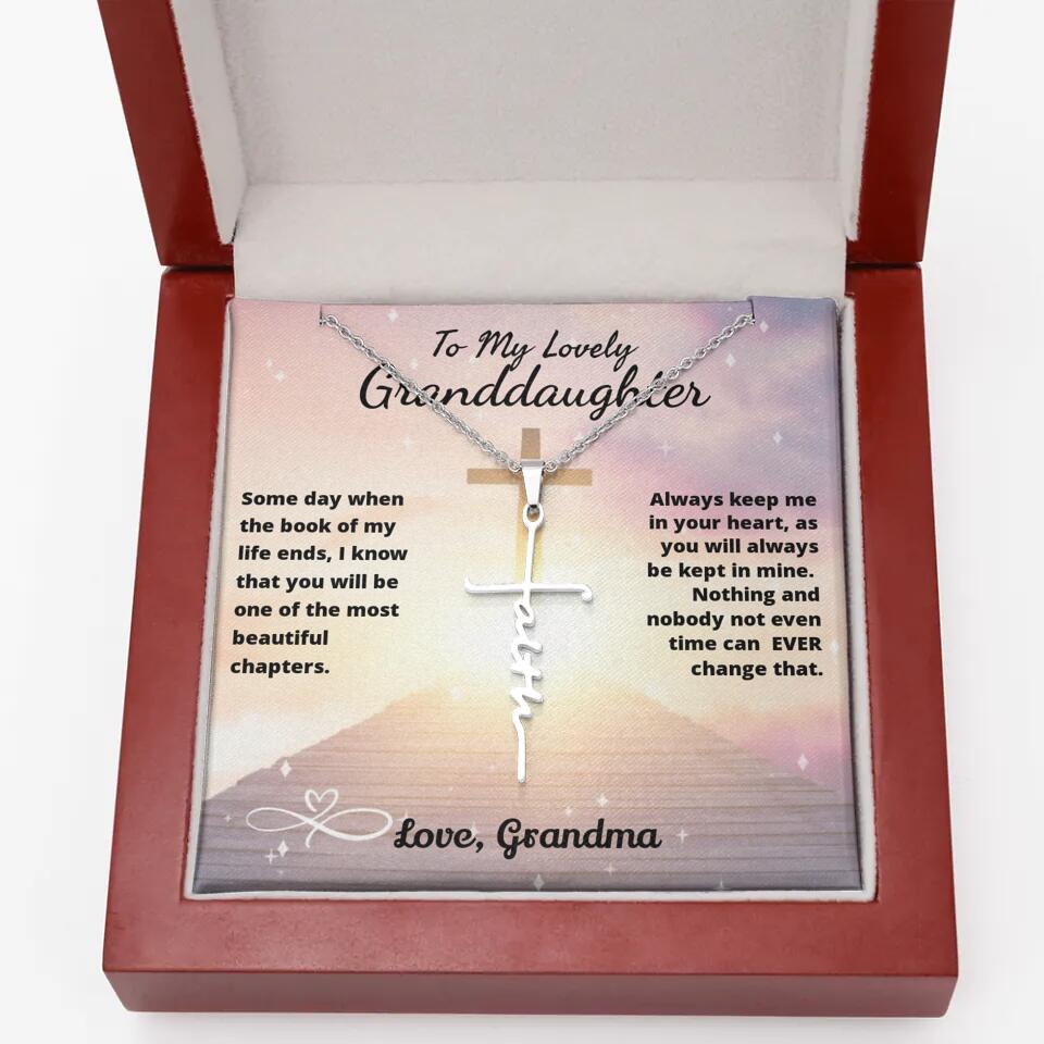 To My Beloved...Cross Necklace With Personalized Message Card