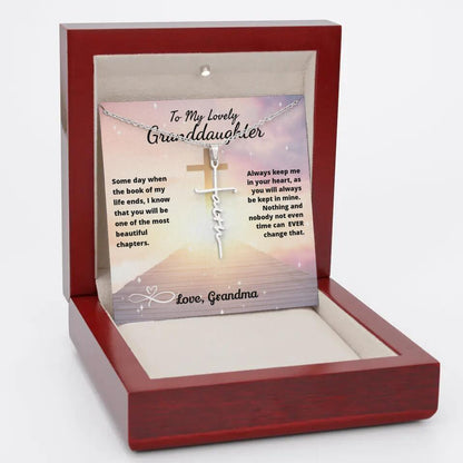 To My Beloved...Cross Necklace With Personalized Message Card