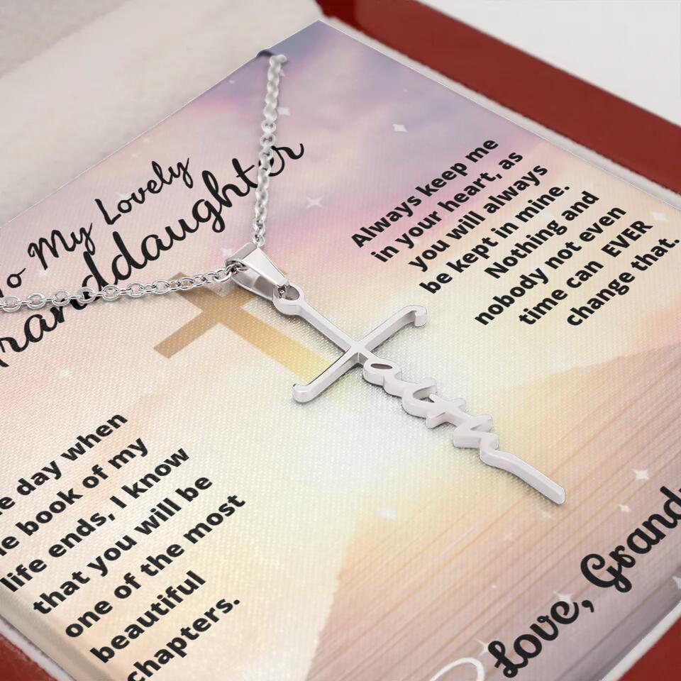 To My Beloved...Cross Necklace With Personalized Message Card